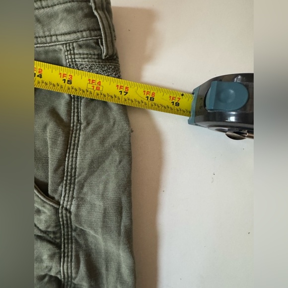 Free People Green Great Expectations Button Fly Cut Off Jean Shorts Women's - Picture 12 of 16